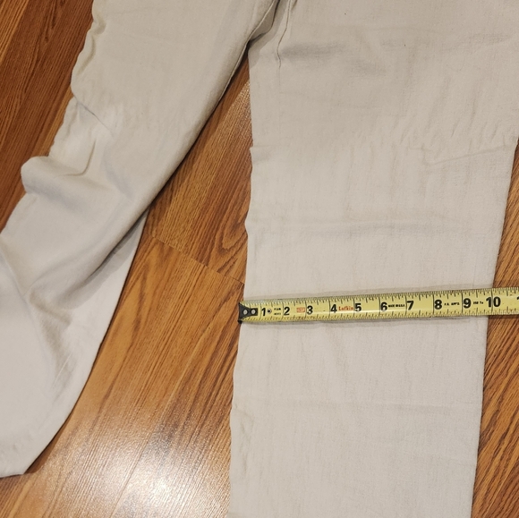 C est 1946 Women’s Linen Blend High Rise Straight Wide Leg Pants Lounge Size L - Picture 13 of 16